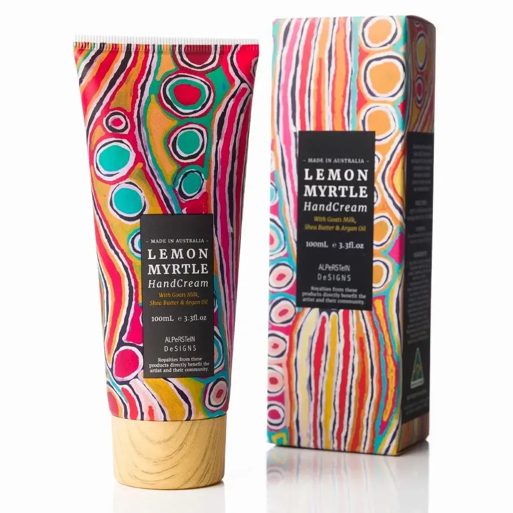 Cosmétiques - Crème pour les mains Judy Napangardi Watson au citron et myrte - ALPERSTEIN DESIGNS