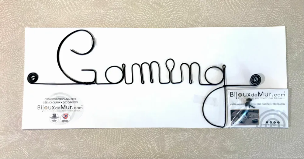 Other wall decoration - Wire Wall Decoration " Gaming ” - to pin - Wall Jewelry - BIJOUX DE MUR