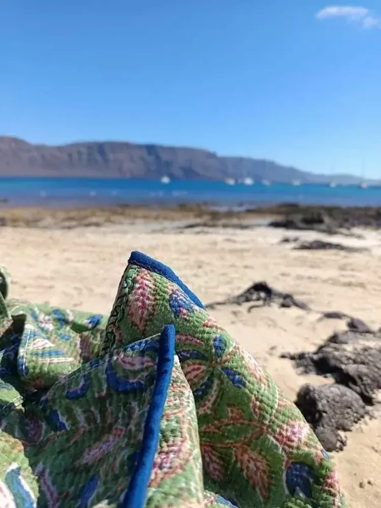 Bags and totes - Amalfi large shopping bag in blockprinted kantha - one-of-a-kind - MAISON LILO