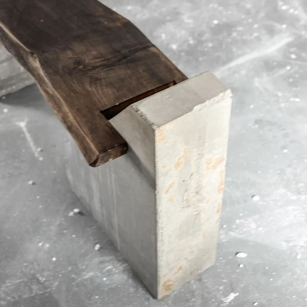 Benches - Concrete and Chestnut Wood Bench [FRAGMENT] - CASE STUDIOS