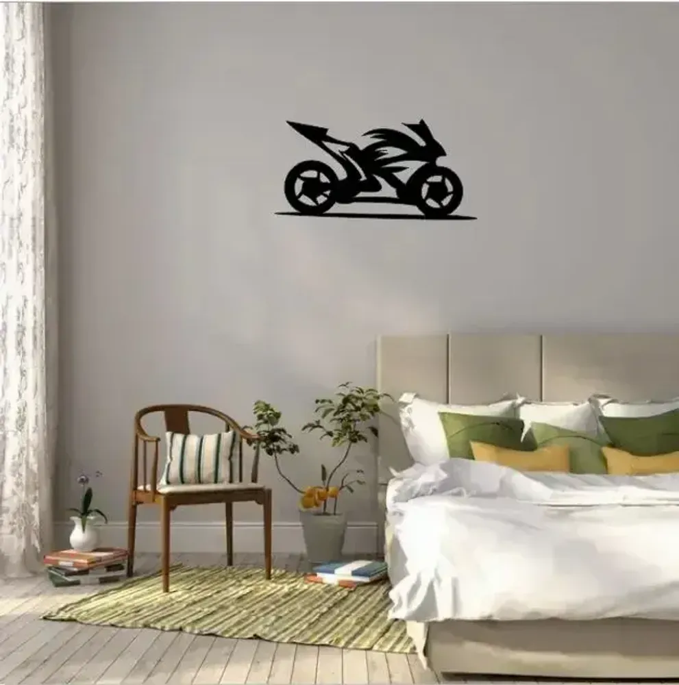Paintings - Painting - Modern Motorcycle - POMME DES BOIS