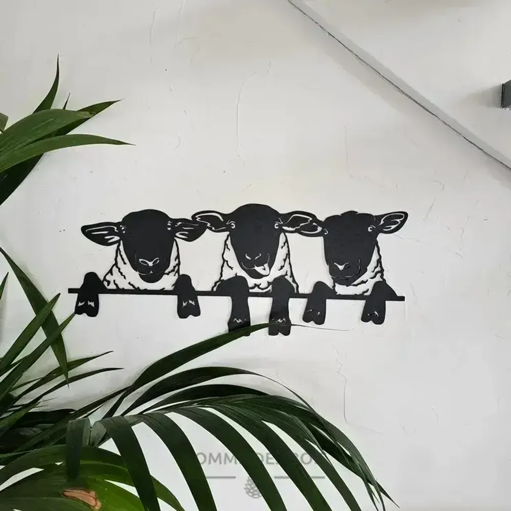 Tableaux - Tableau - Moutons x3 - POMME DES BOIS