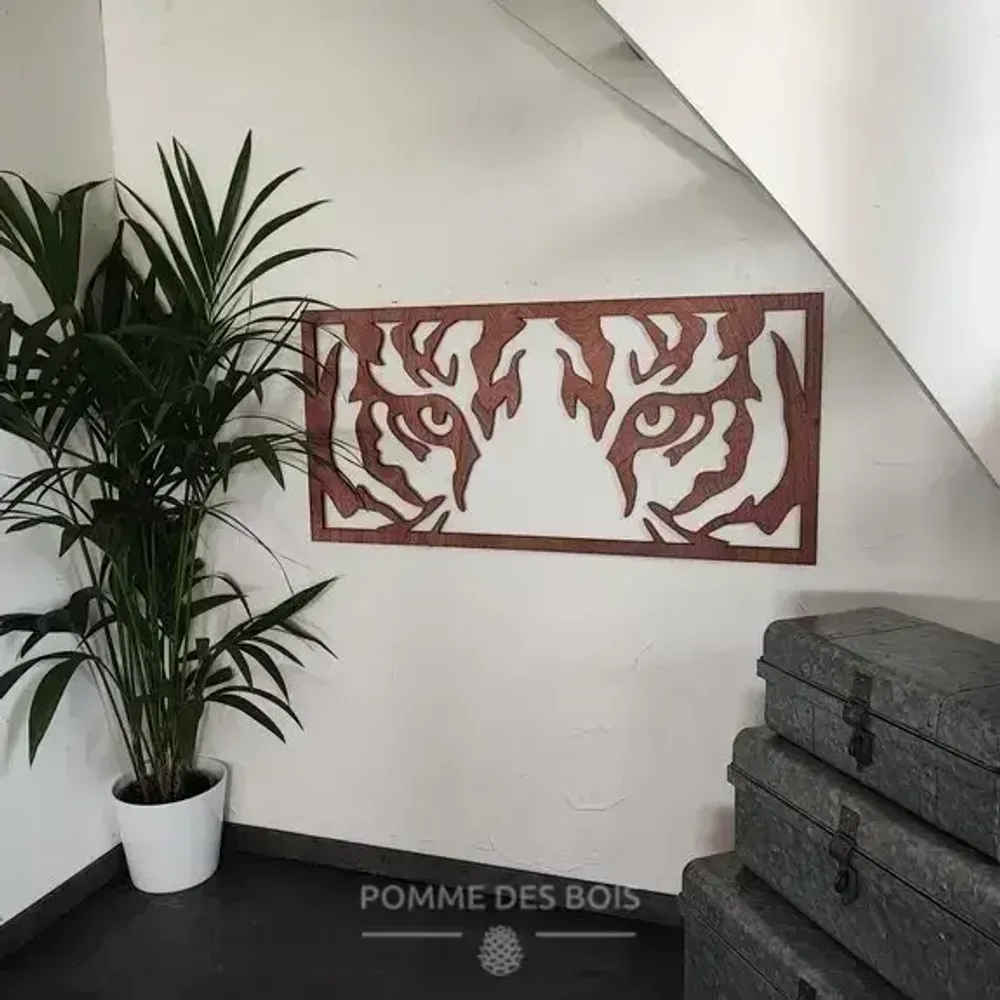 Paintings - Painting - Gaze of the Tiger - POMME DES BOIS