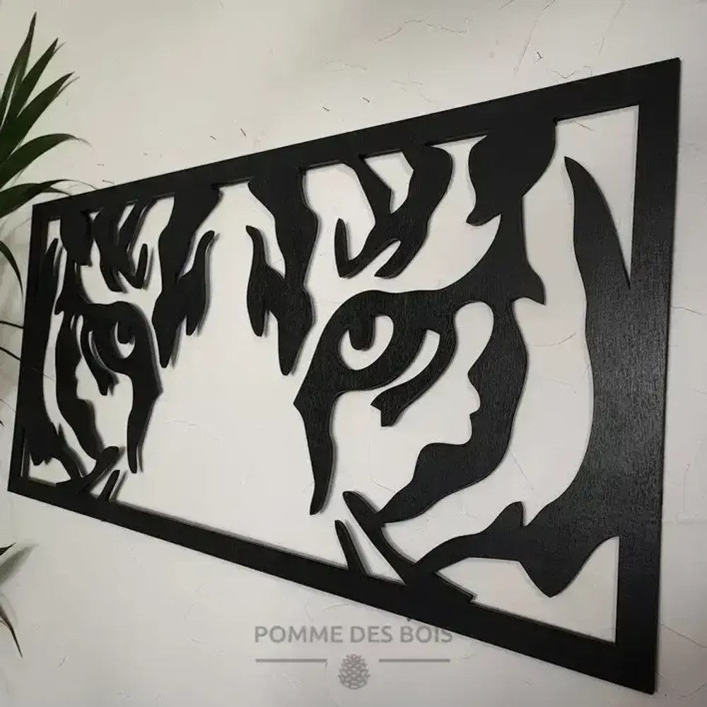Paintings - Painting - Gaze of the Tiger - POMME DES BOIS