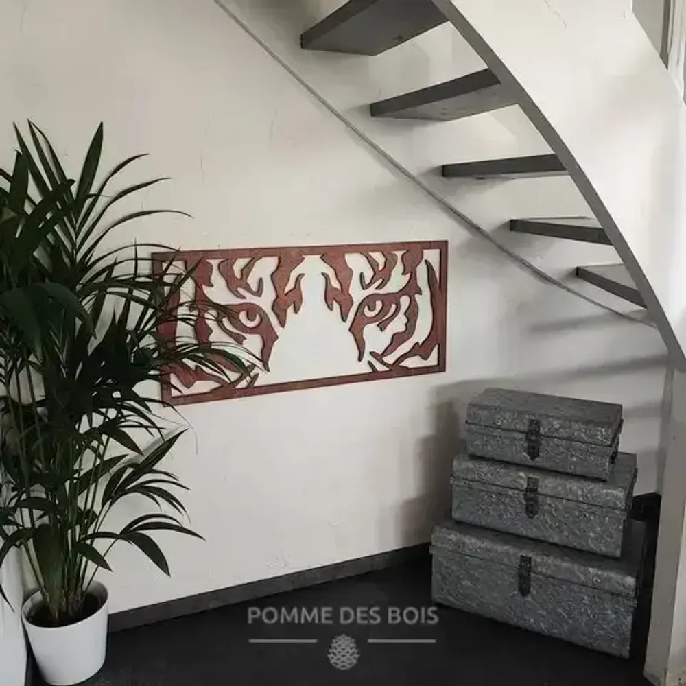 Paintings - Painting - Gaze of the Tiger - POMME DES BOIS