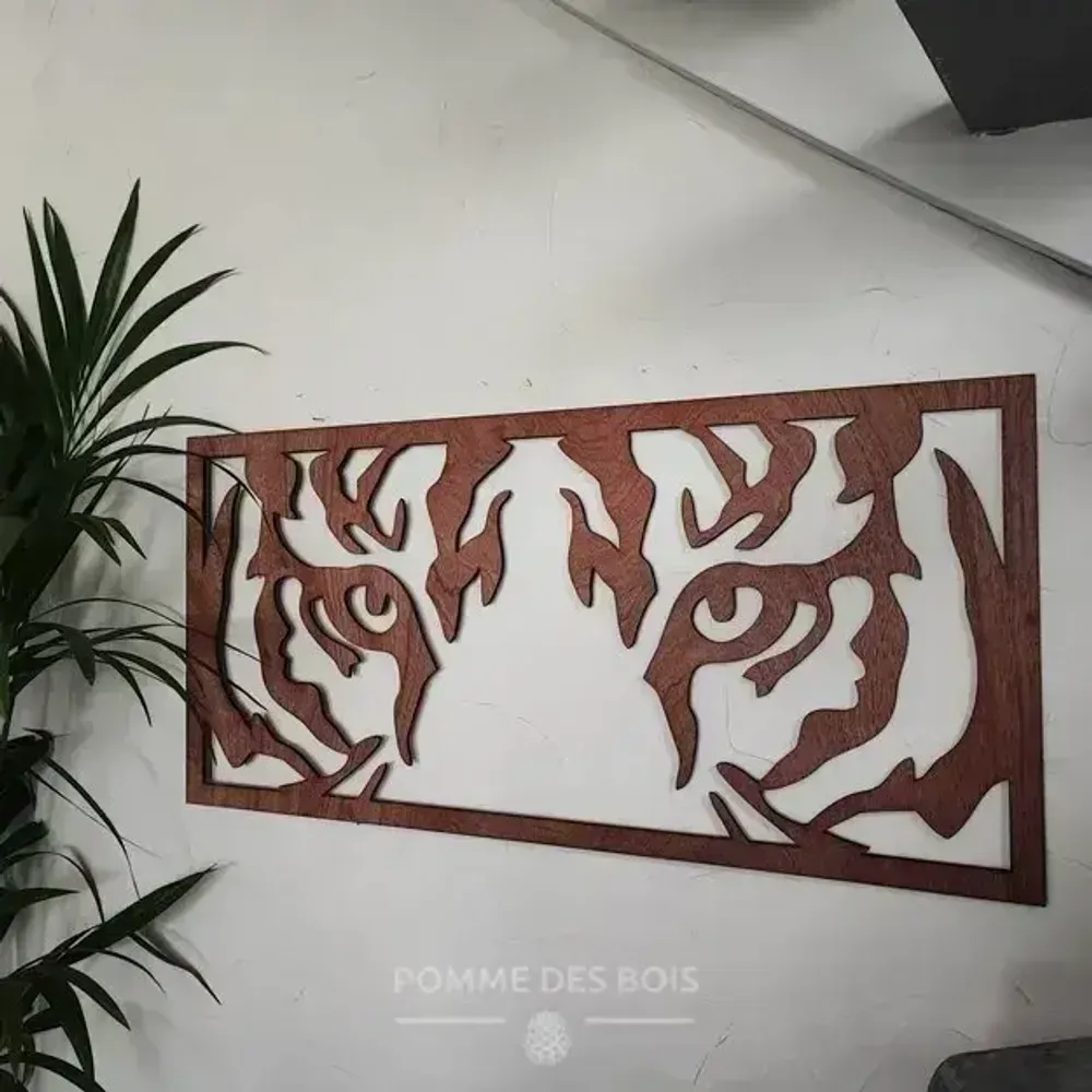 Paintings - Painting - Gaze of the Tiger - POMME DES BOIS
