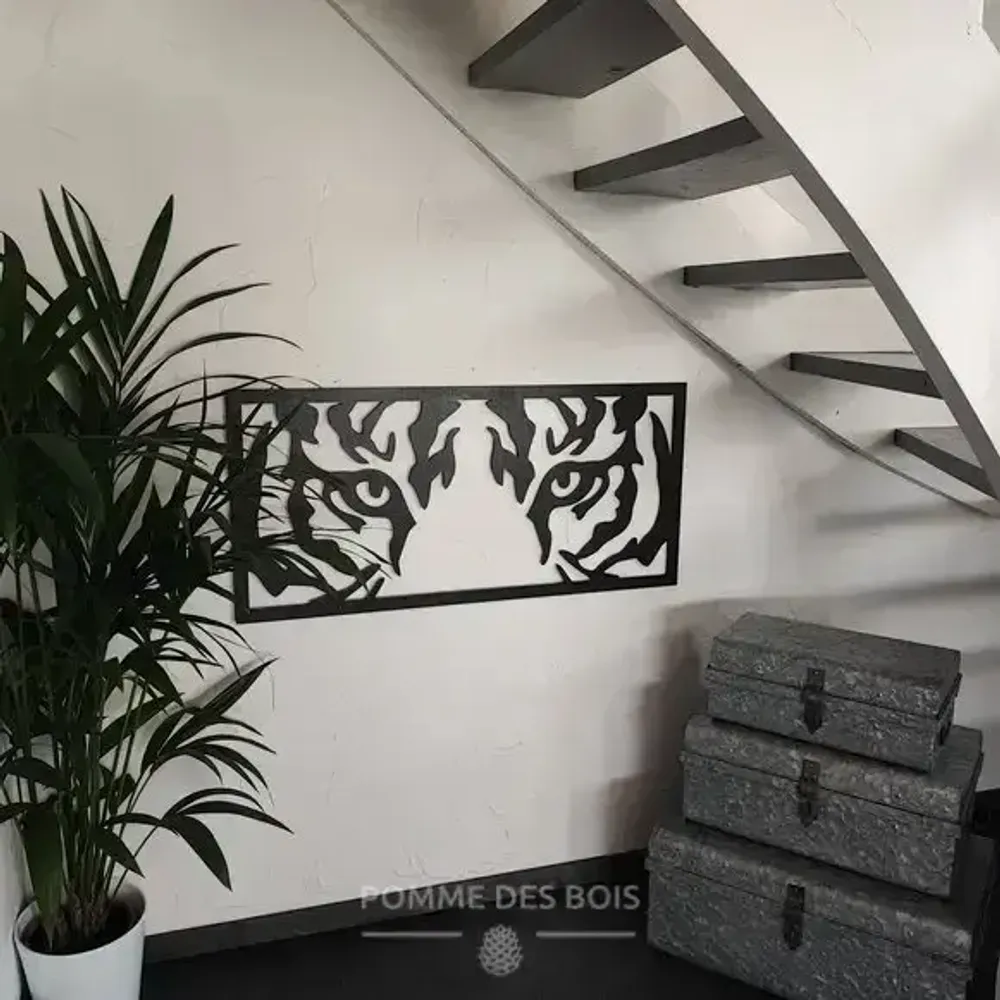 Paintings - Painting - Gaze of the Tiger - POMME DES BOIS