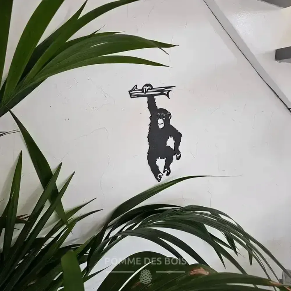Tableaux - Tableau - Singe avec Branche - POMME DES BOIS