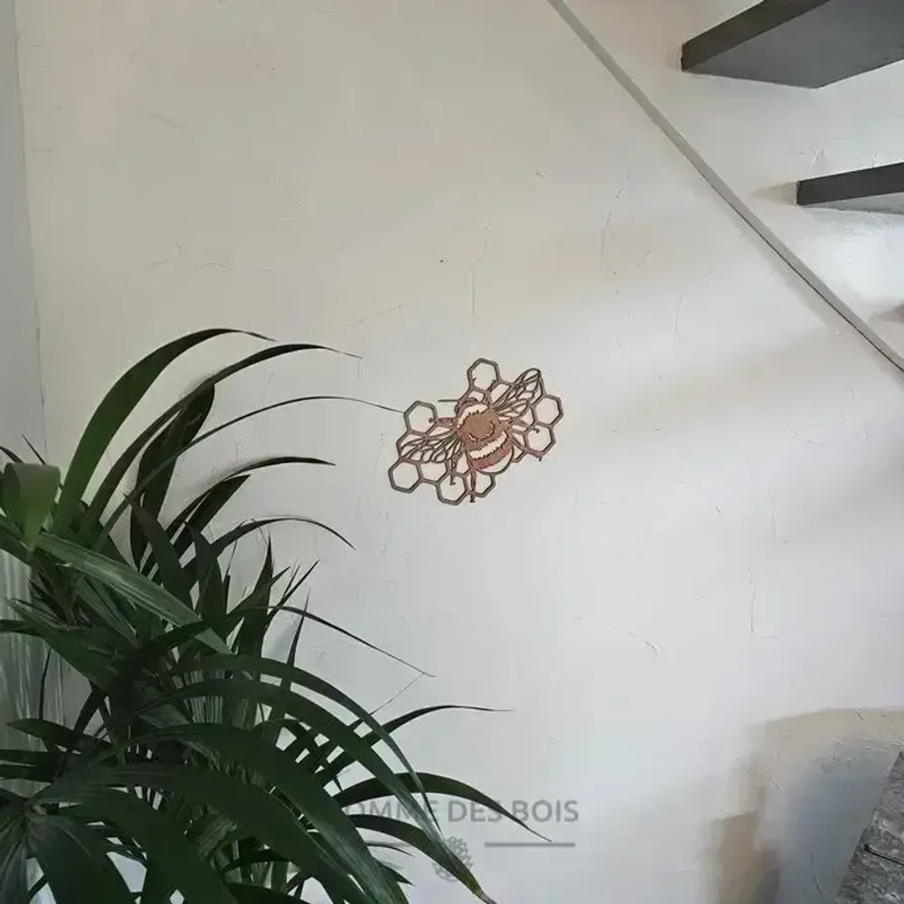 Tableaux - Tableau - Abeille sur alvéoles - POMME DES BOIS