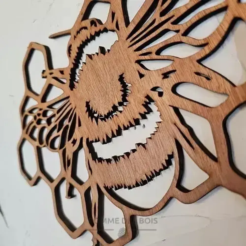 Tableaux - Tableau - Abeille sur alvéoles - POMME DES BOIS