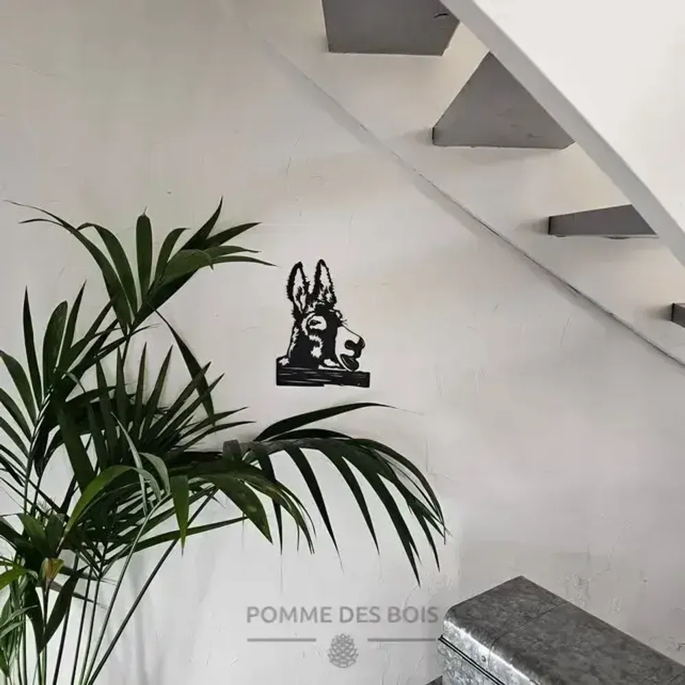 Tableaux - Tableau - Âne avec barrière - POMME DES BOIS