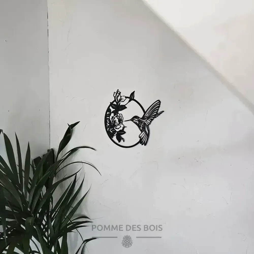 Paintings - Chart - Floral Graphic Hummingbird - POMME DES BOIS