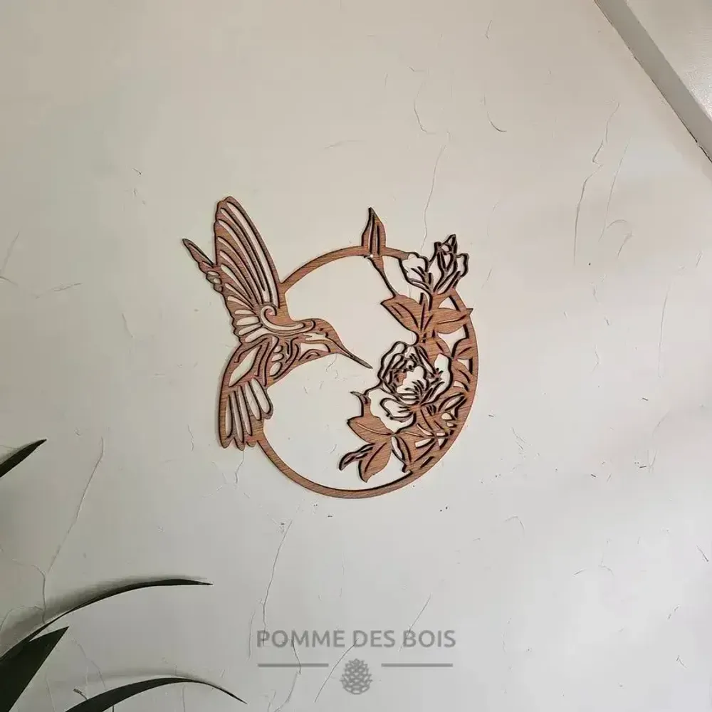 Paintings - Chart - Floral Graphic Hummingbird - POMME DES BOIS