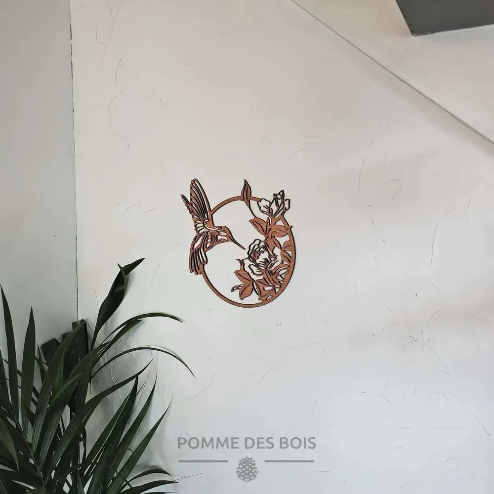 Paintings - Chart - Floral Graphic Hummingbird - POMME DES BOIS