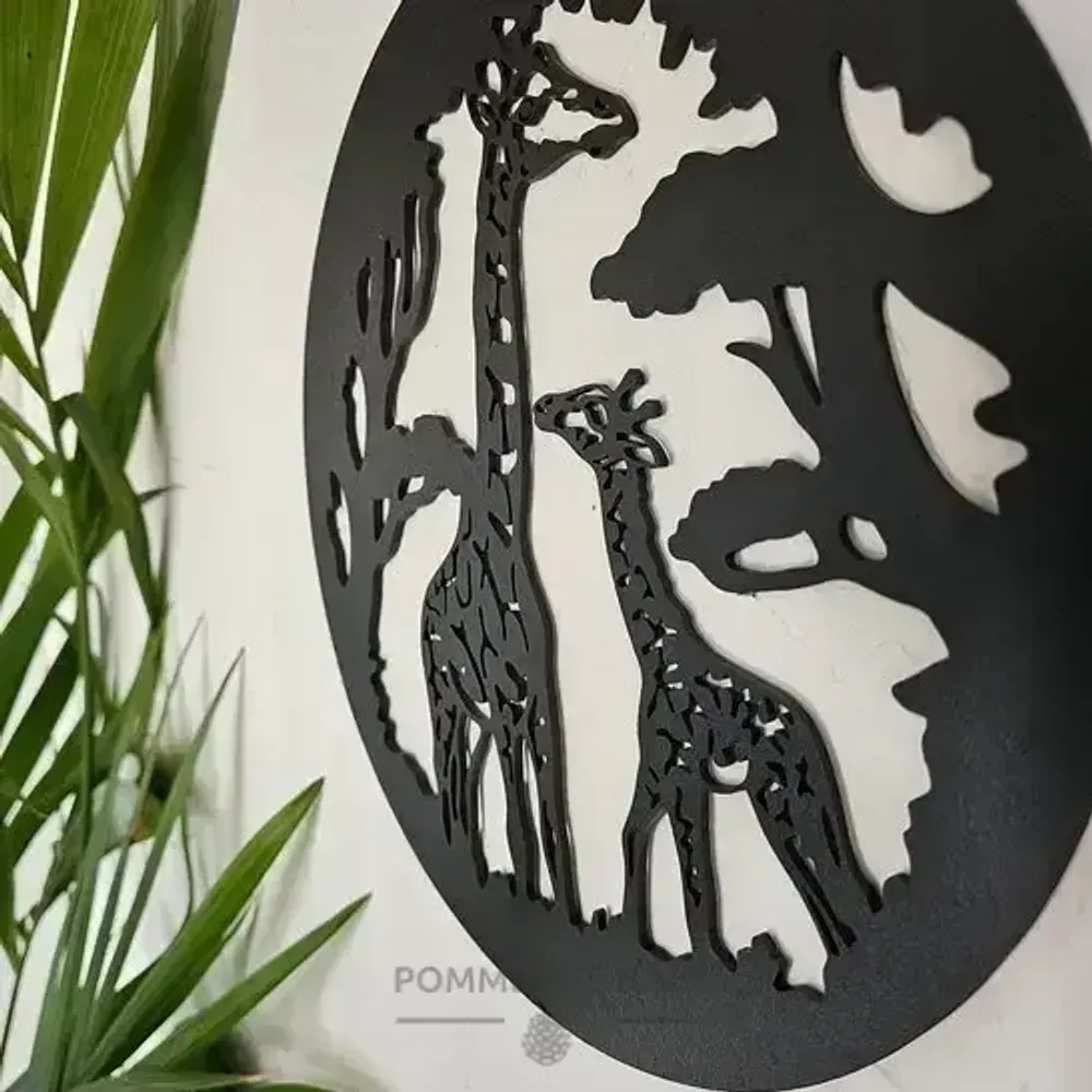 Tableaux - Tableau - Girafe et Bébé - POMME DES BOIS