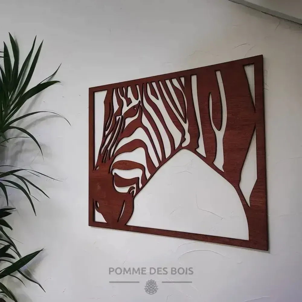 Paintings - Savannah Zebra Painting - POMME DES BOIS