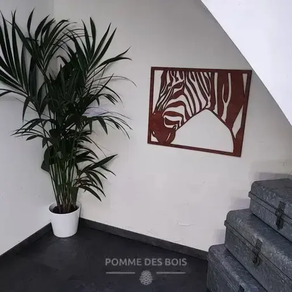 Paintings - Savannah Zebra Painting - POMME DES BOIS