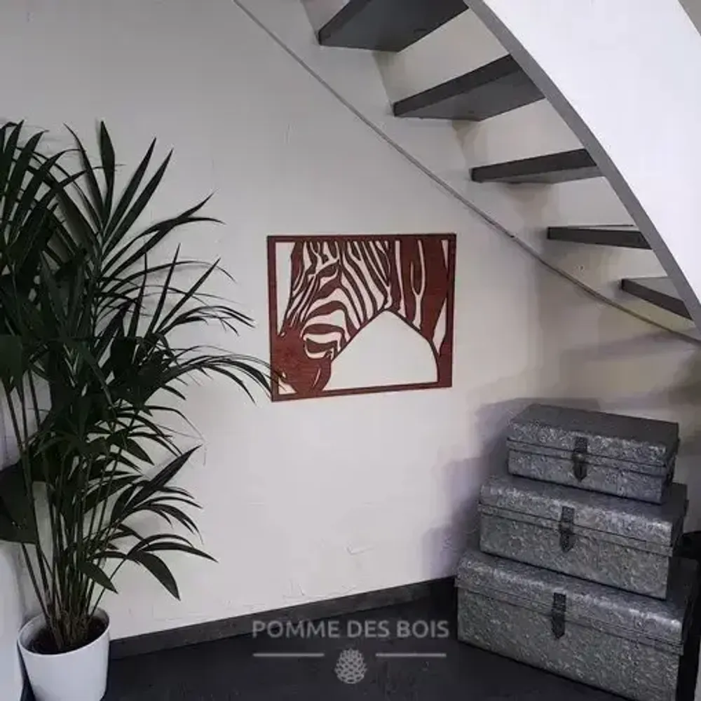 Paintings - Savannah Zebra Painting - POMME DES BOIS