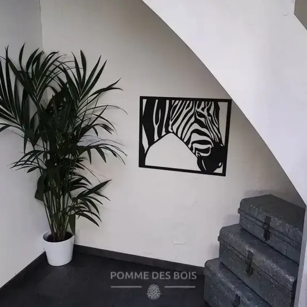 Paintings - Savannah Zebra Painting - POMME DES BOIS