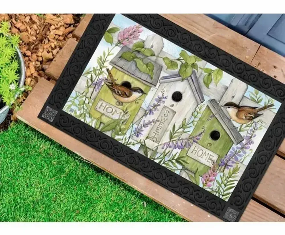 Decorative objects - birdhouse vine doormat. - KARENA INTERNATIONAL