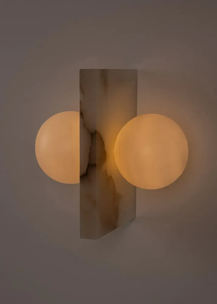 Wall lamps - Flugi (White Alabaster) - SIMONE & MARCEL
