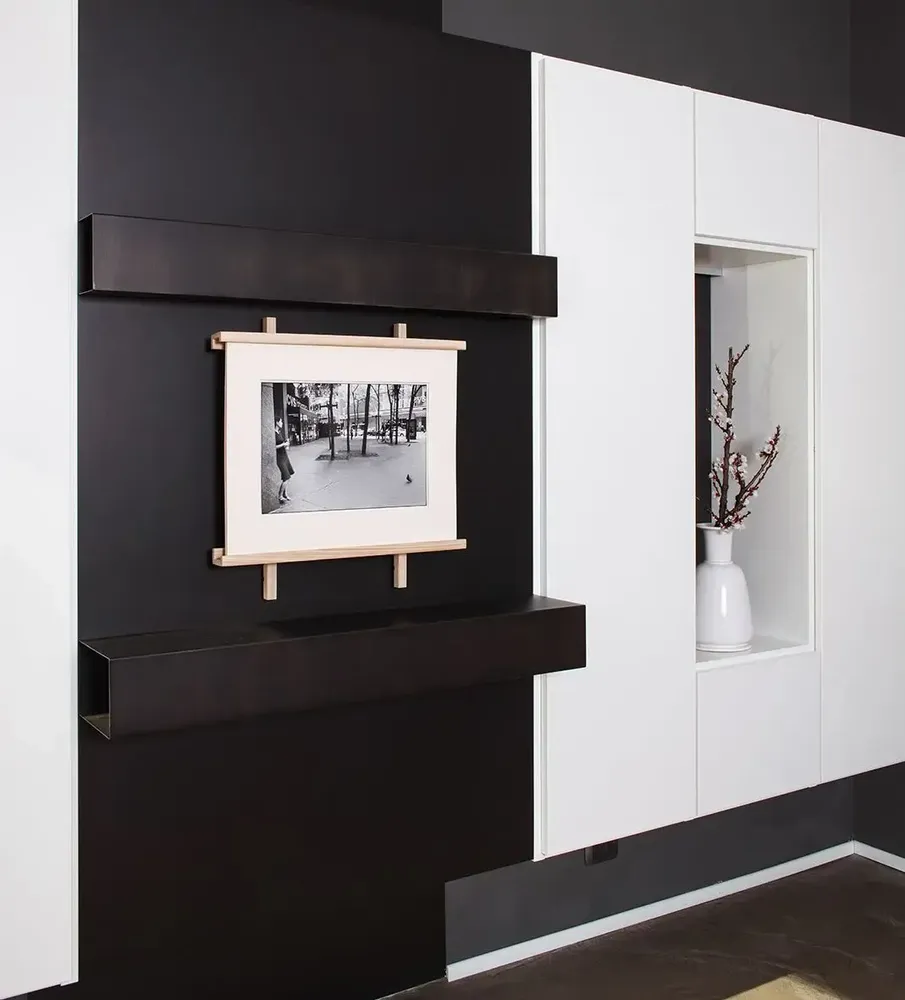 Kitchens furniture - Wall-Mounted Adjustable Display Frame, Olive ash - GUARDAMI