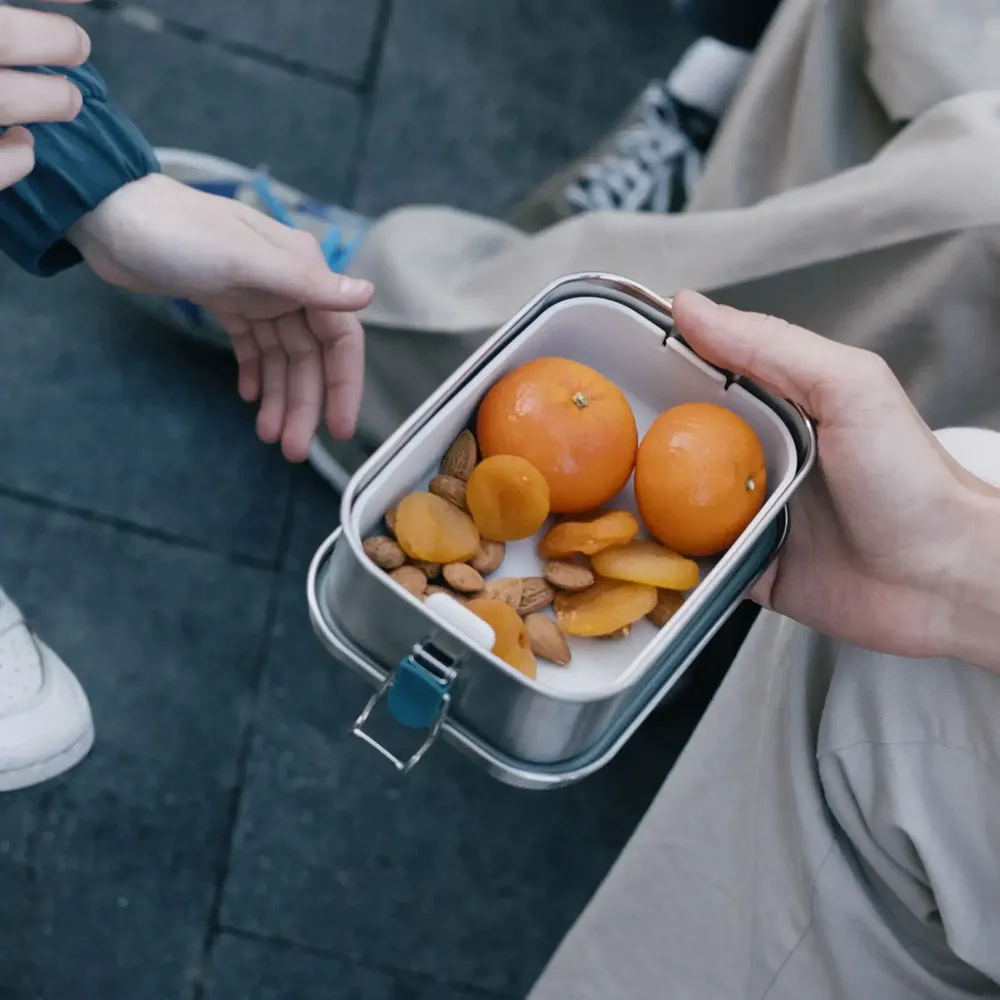 Food storage - Stainless Steel Lunch Box with heat safe insert - Blue Abyss - EKOBO