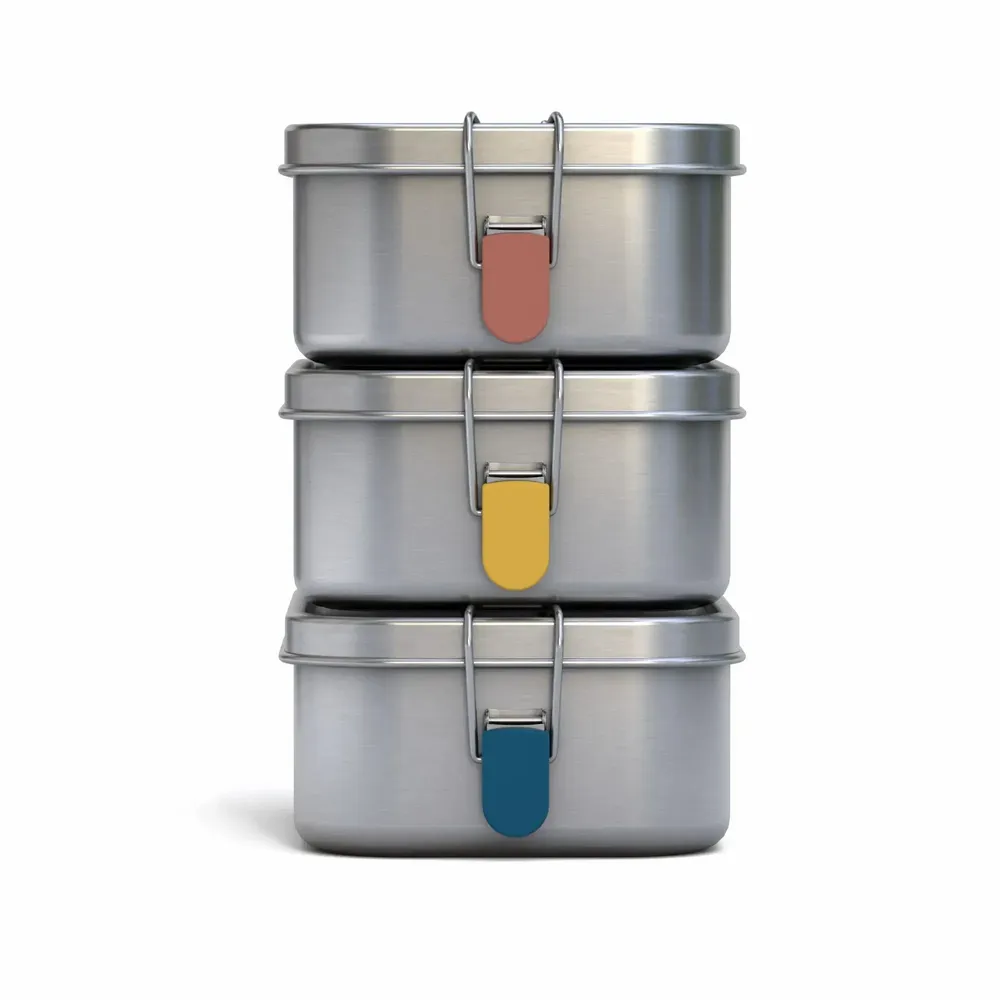 Food storage - Stainless Steel Lunch Box with heat safe insert - Mimosa - EKOBO