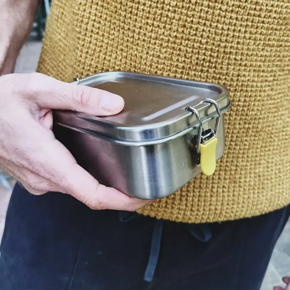 Food storage - Stainless Steel Lunch Box with heat safe insert - Mimosa - EKOBO