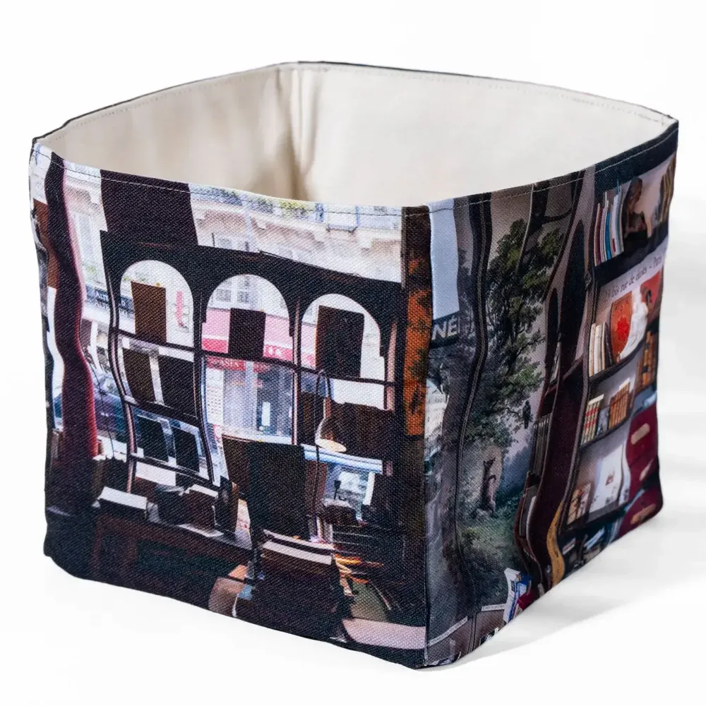 Homewear textile - Boite de rangement Paris Le livre penseur - MARON BOUILLIE