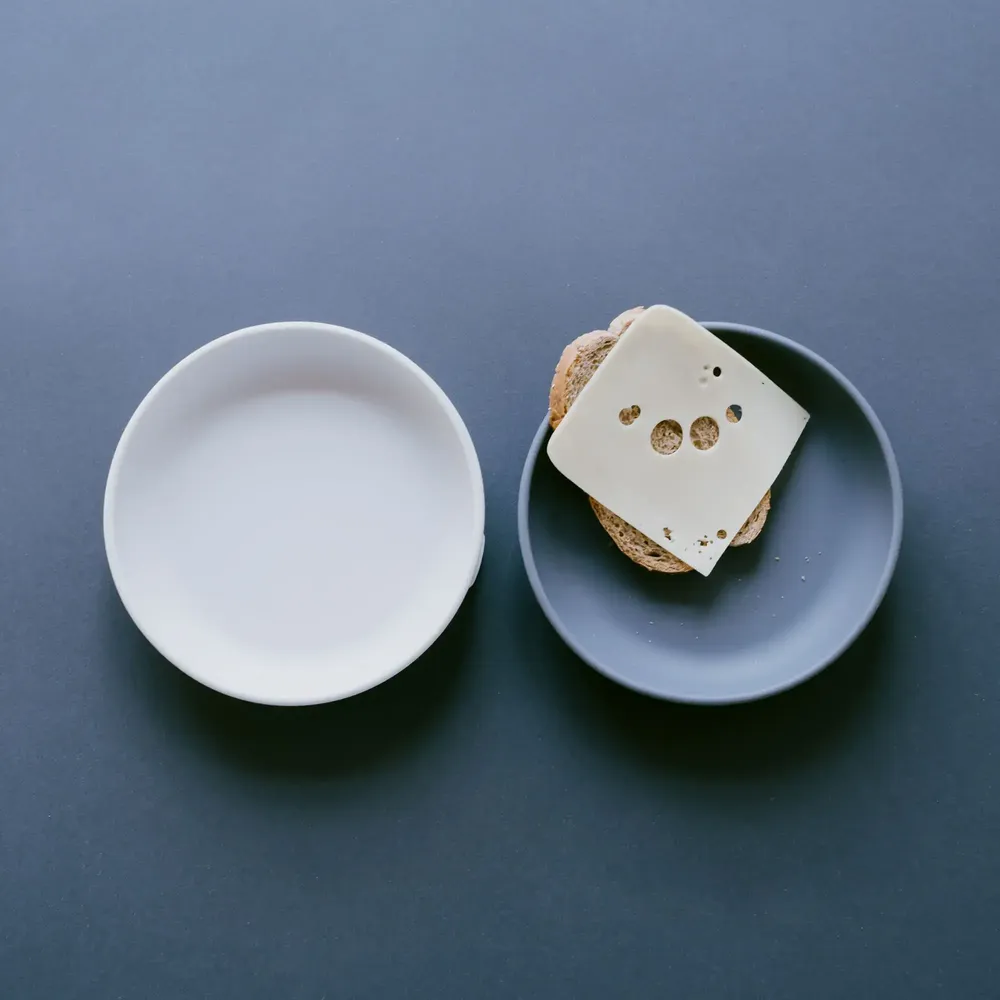 Repas pour enfant - Set 2 Assiettes ventouses en silicone - Cloud / Storm - EKOBO