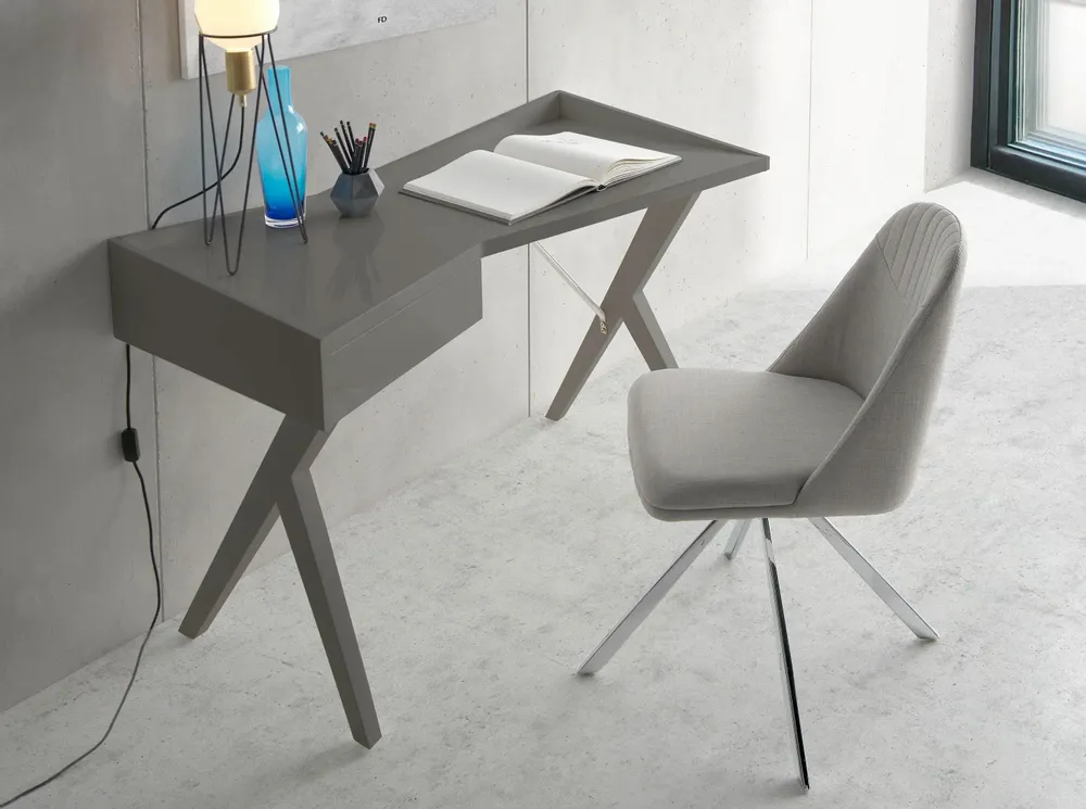 Chairs - Swivel steel Dining table chair - ANGEL CERDÁ