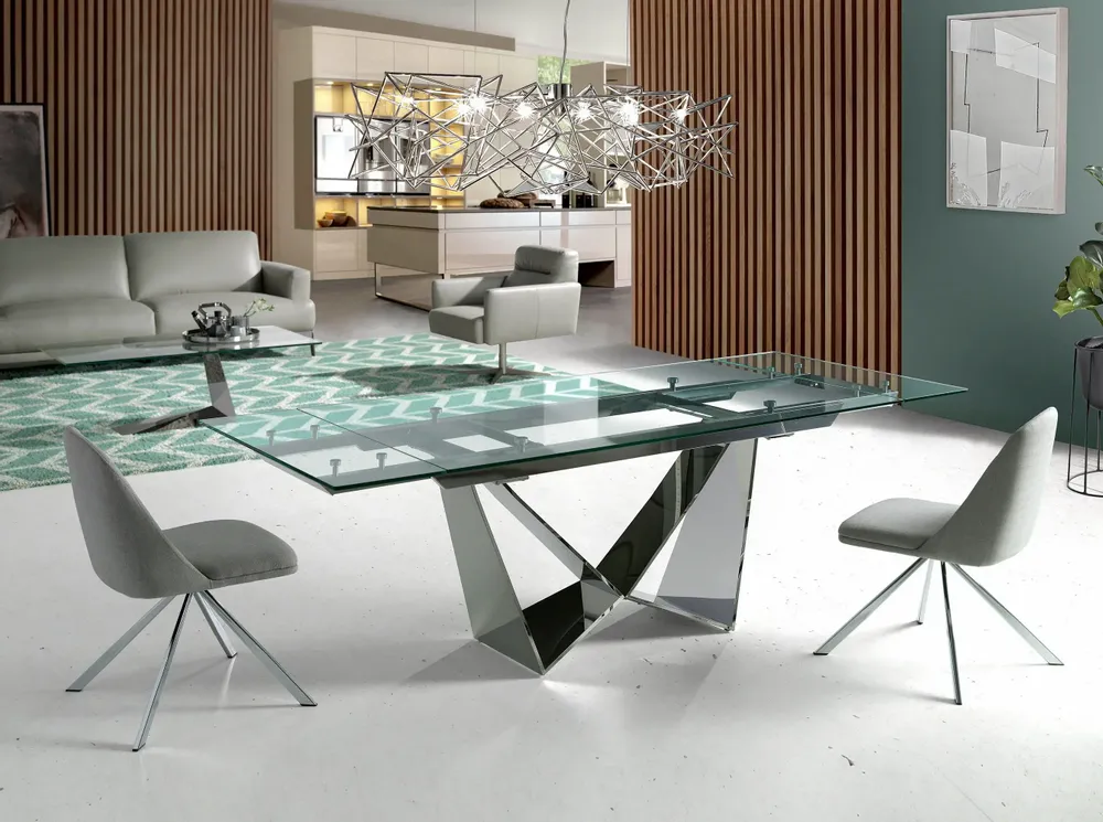 Chairs - Swivel steel Dining table chair - ANGEL CERDÁ