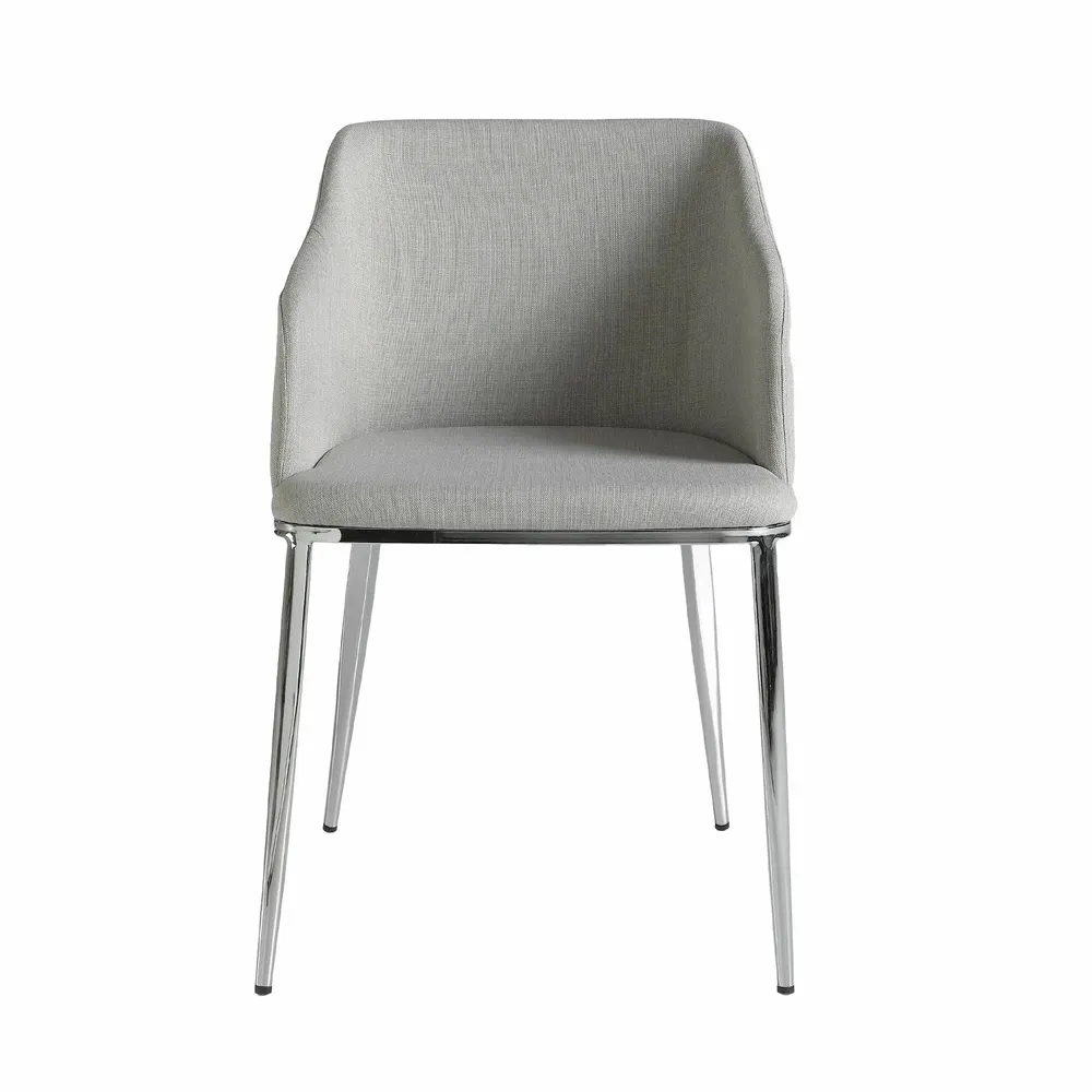 Chairs - Gray fabric upholstered Dining table chair - ANGEL CERDÁ