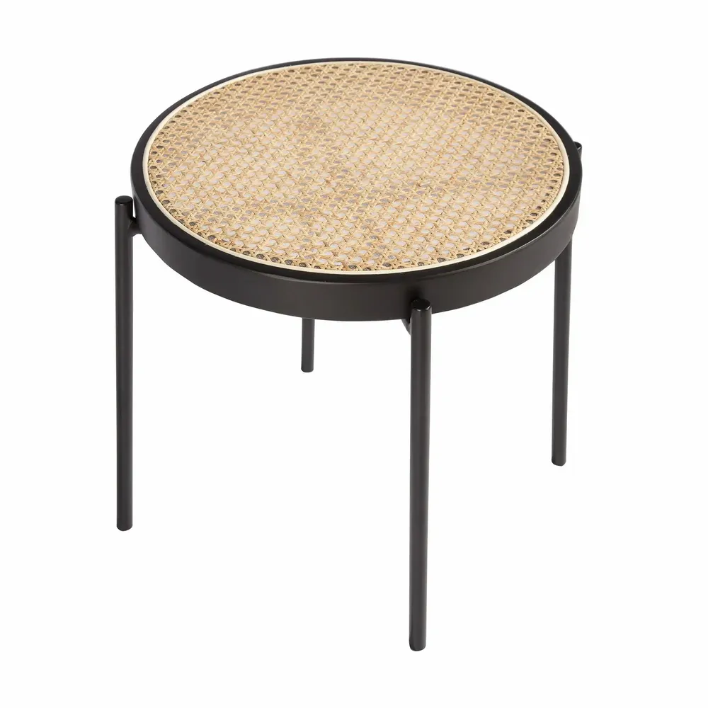 Tables basses - Table d'angle ronde en rotin - ANGEL CERDÁ