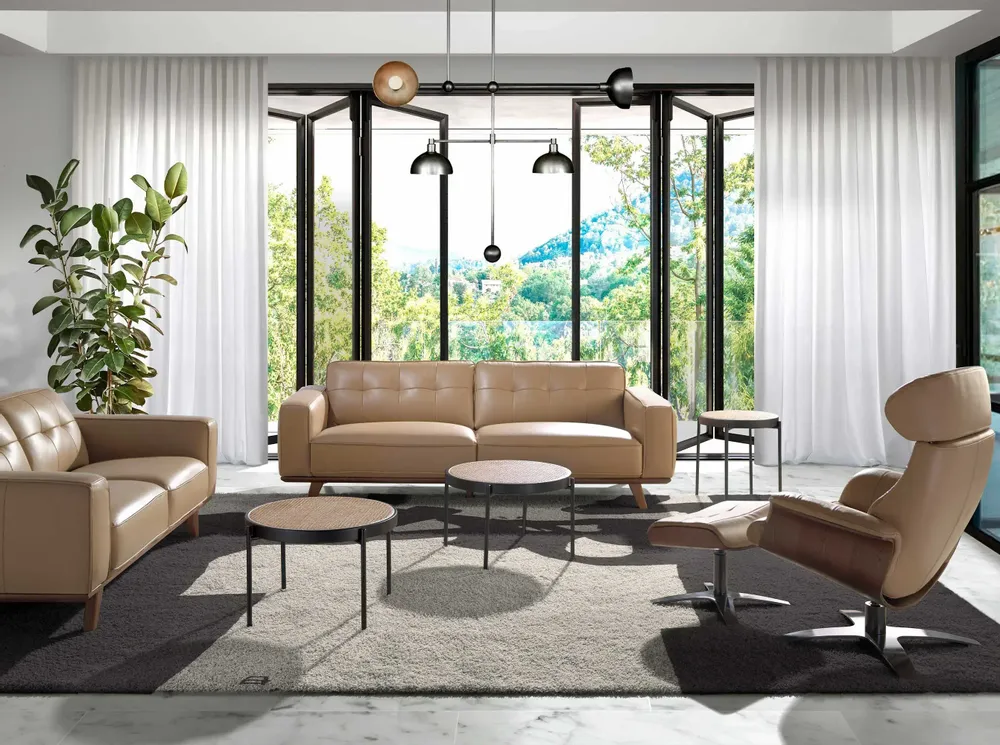 Tables basses - Table d'angle ronde en rotin - ANGEL CERDÁ