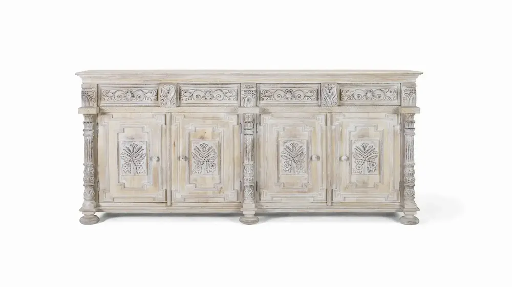 Buffets - Buffet avec 4 tiroirs et 4 portes en bois de manguier - GINER Y COLOMER