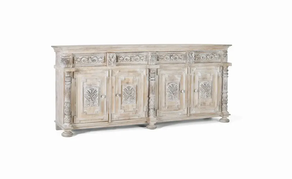 Buffets - Buffet avec 4 tiroirs et 4 portes en bois de manguier - GINER Y COLOMER
