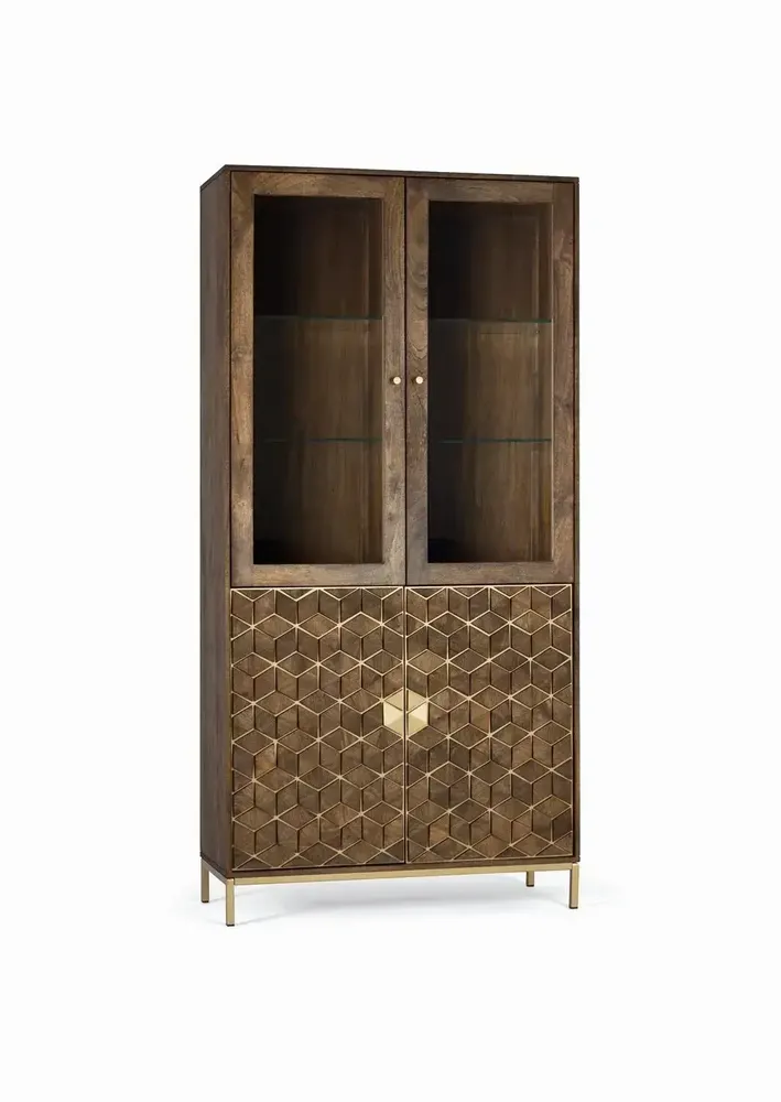 Buffets - Vitrine en bois manguier et métal - GINER Y COLOMER