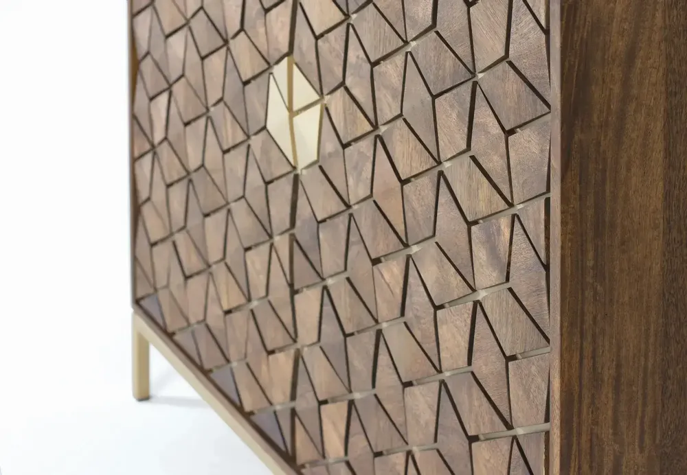 Buffets - Vitrine en bois manguier et métal - GINER Y COLOMER
