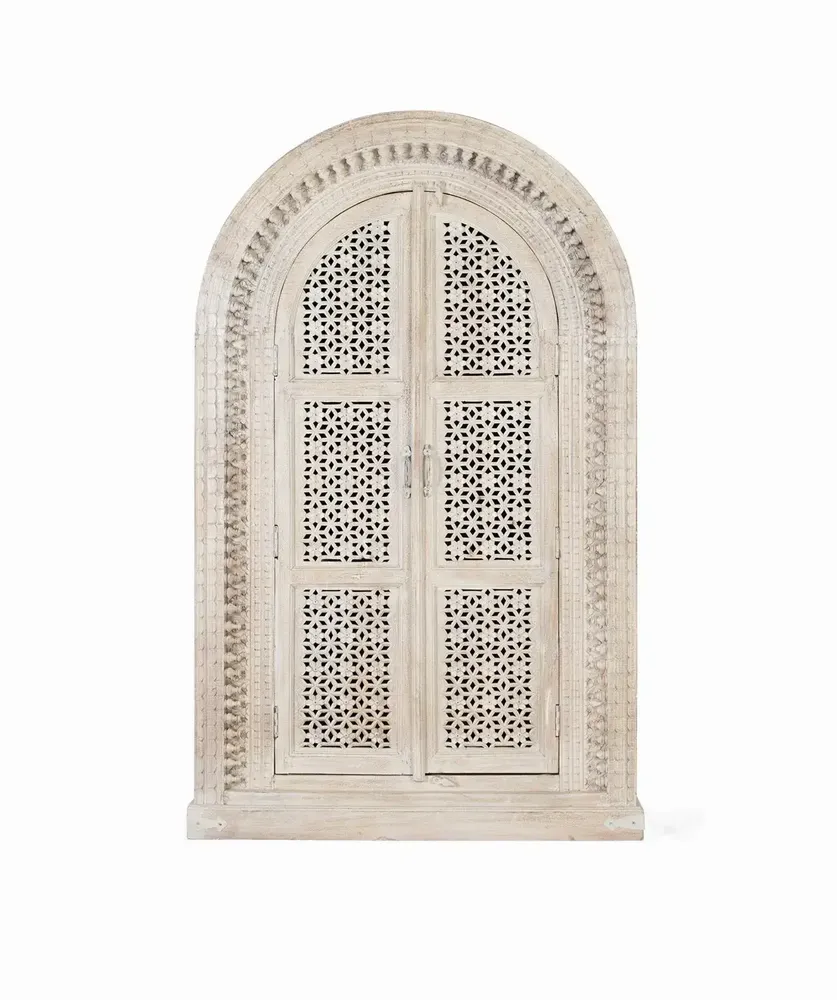 Wardrobe - Pickled white mango wood cabinet - GINER Y COLOMER