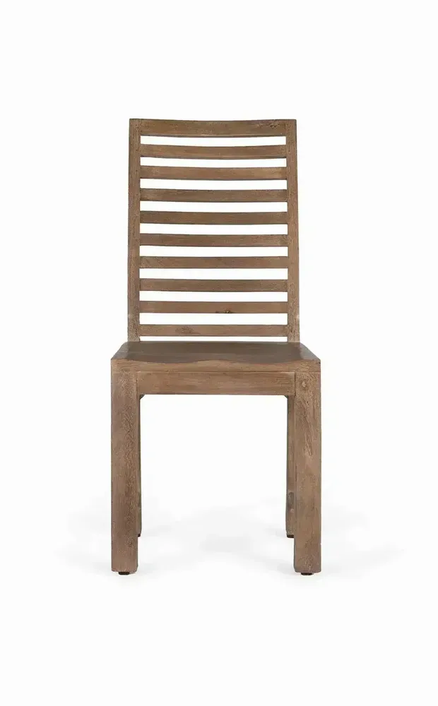Chaises - Lot de 2 chaises fabriquées artisanalement en bois de manguier - GINER Y COLOMER