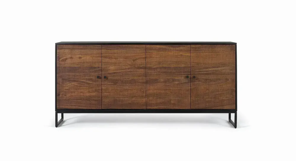 Sideboards - Rosewood and mango wood plus metal sideboard - GINER Y COLOMER