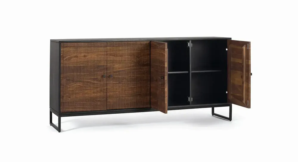 Sideboards - Rosewood and mango wood plus metal sideboard - GINER Y COLOMER