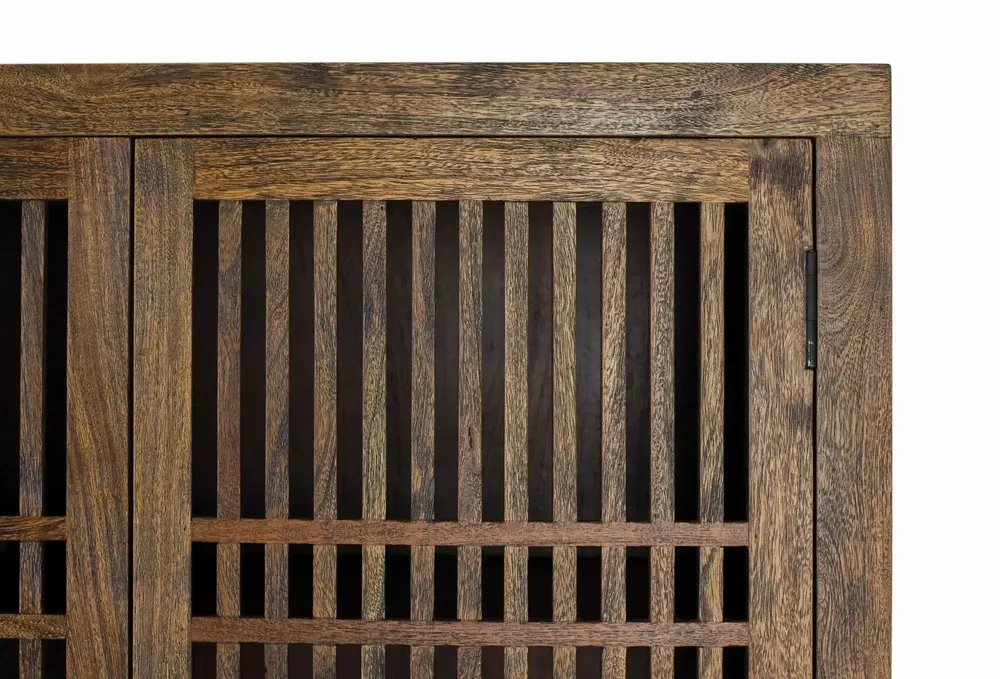 Wardrobe - Acacia wood and metal cabinet - GINER Y COLOMER