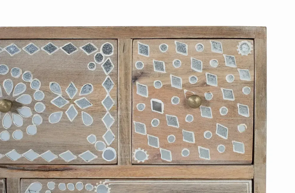 Commodes - Commode à dix tiroirs en bois de manguier - GINER Y COLOMER