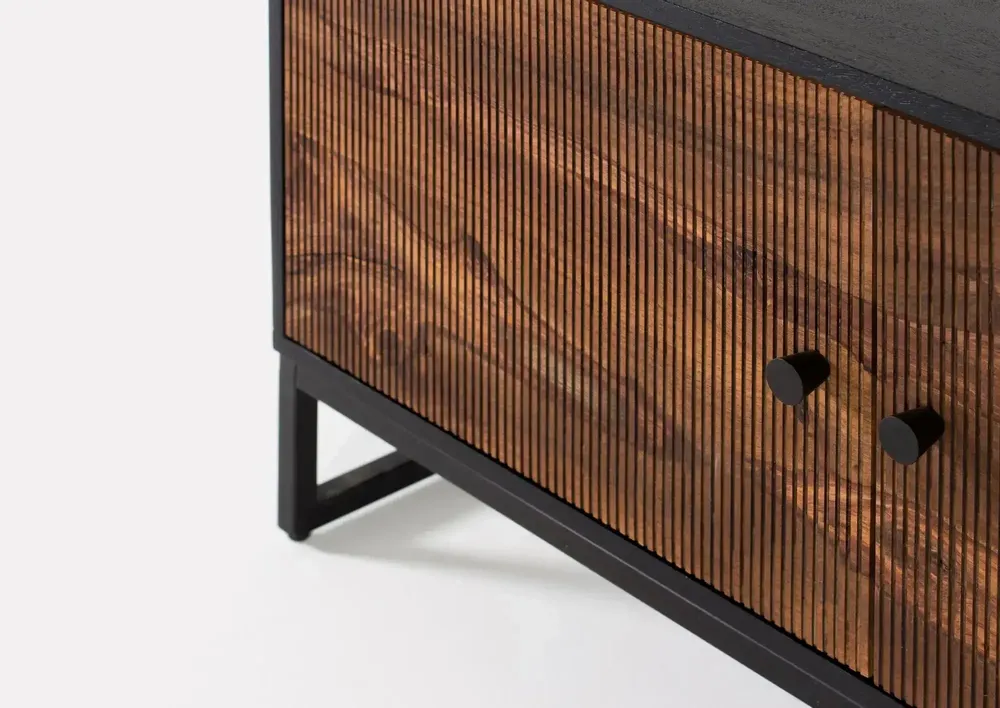 Meubles TV - Meuble TV bois palissandre et manguier marron et métal - GINER Y COLOMER