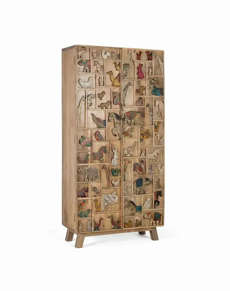 Armoires - Armoire en bois de manguier peint à la main - GINER Y COLOMER