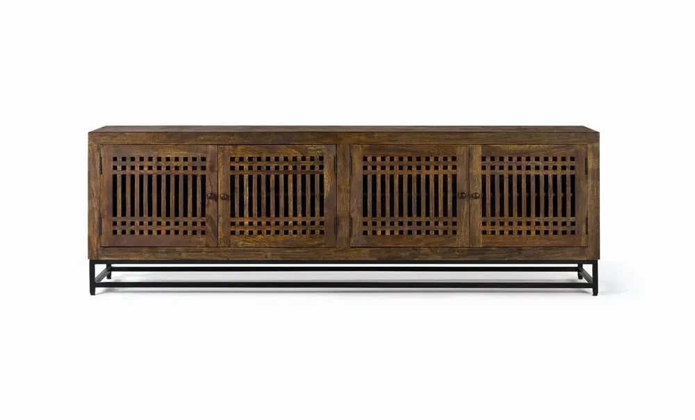 Meubles TV - Meuble TV en bois d'acacia et métal - GINER Y COLOMER