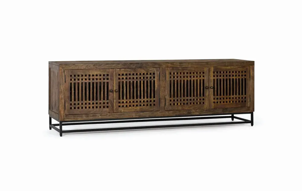 Meubles TV - Meuble TV en bois d'acacia et métal - GINER Y COLOMER